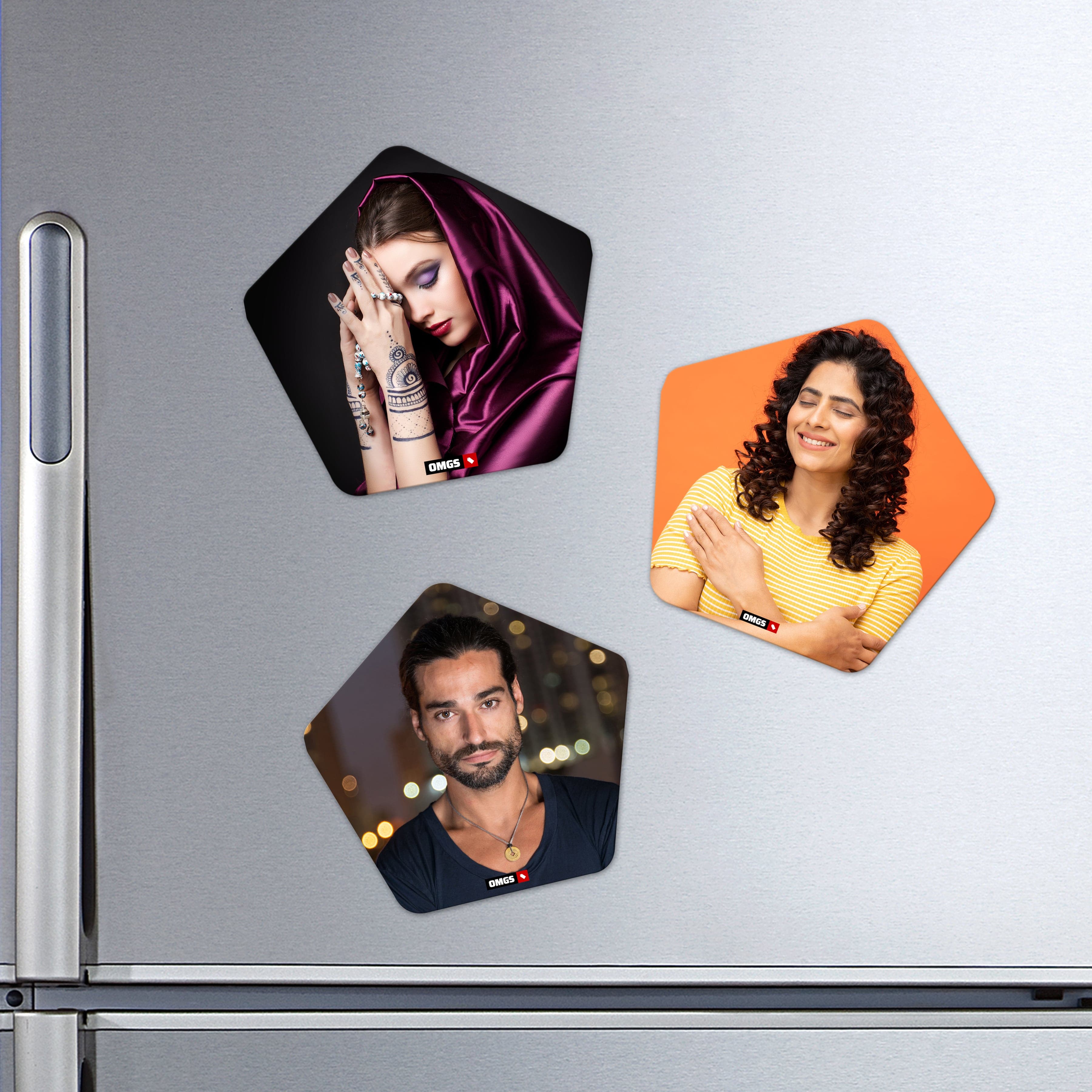 Ikonnic Penta Shape Acrylic Fridge Magnet - Image 1