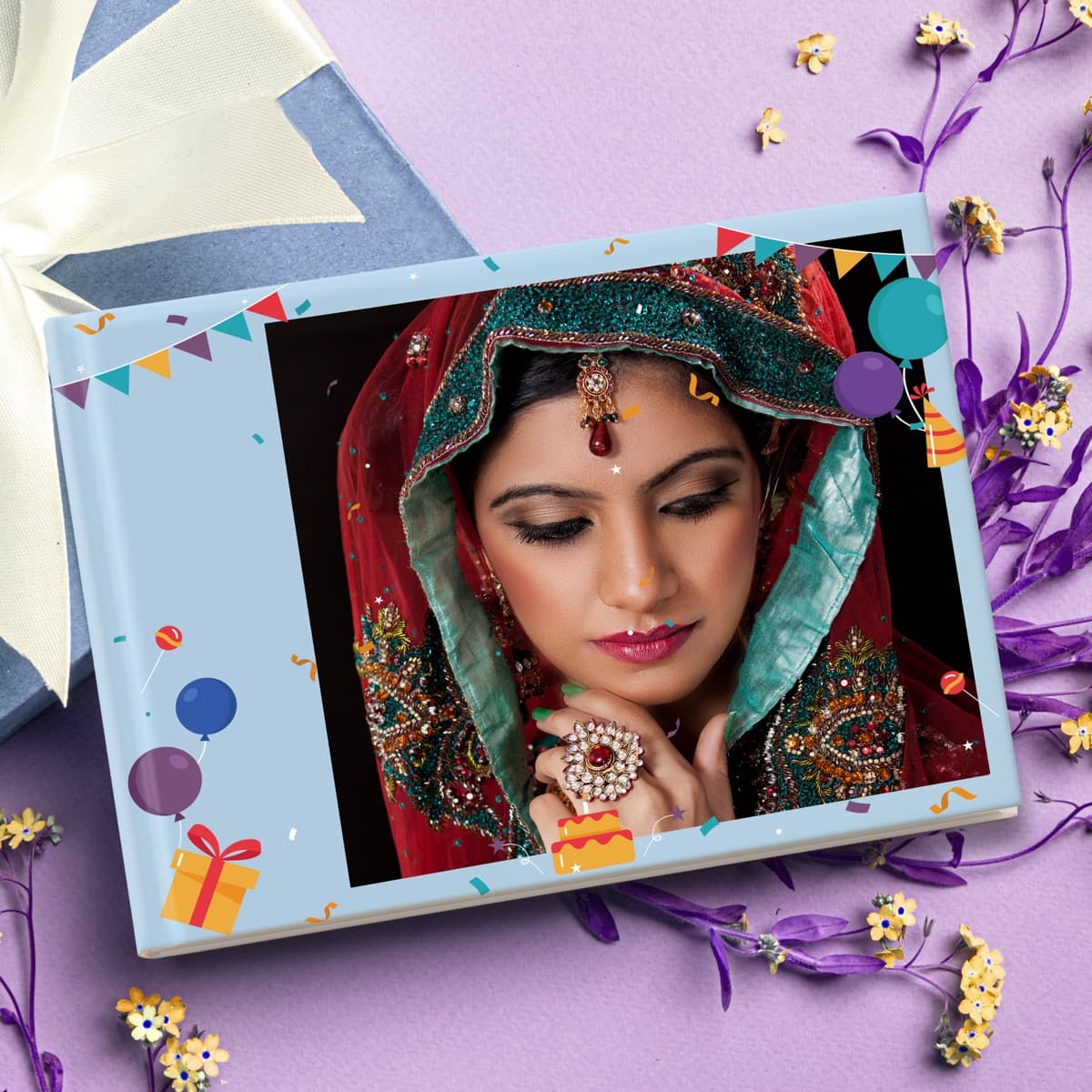 Birthday Photo Album Blue - Image 1