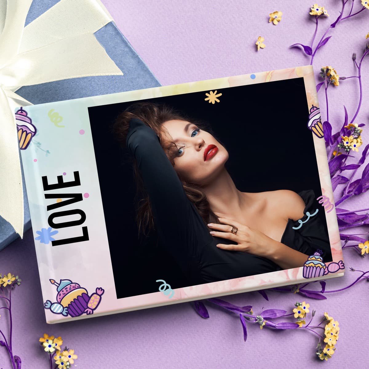 Birthday PhotoBook Floral - Image 1