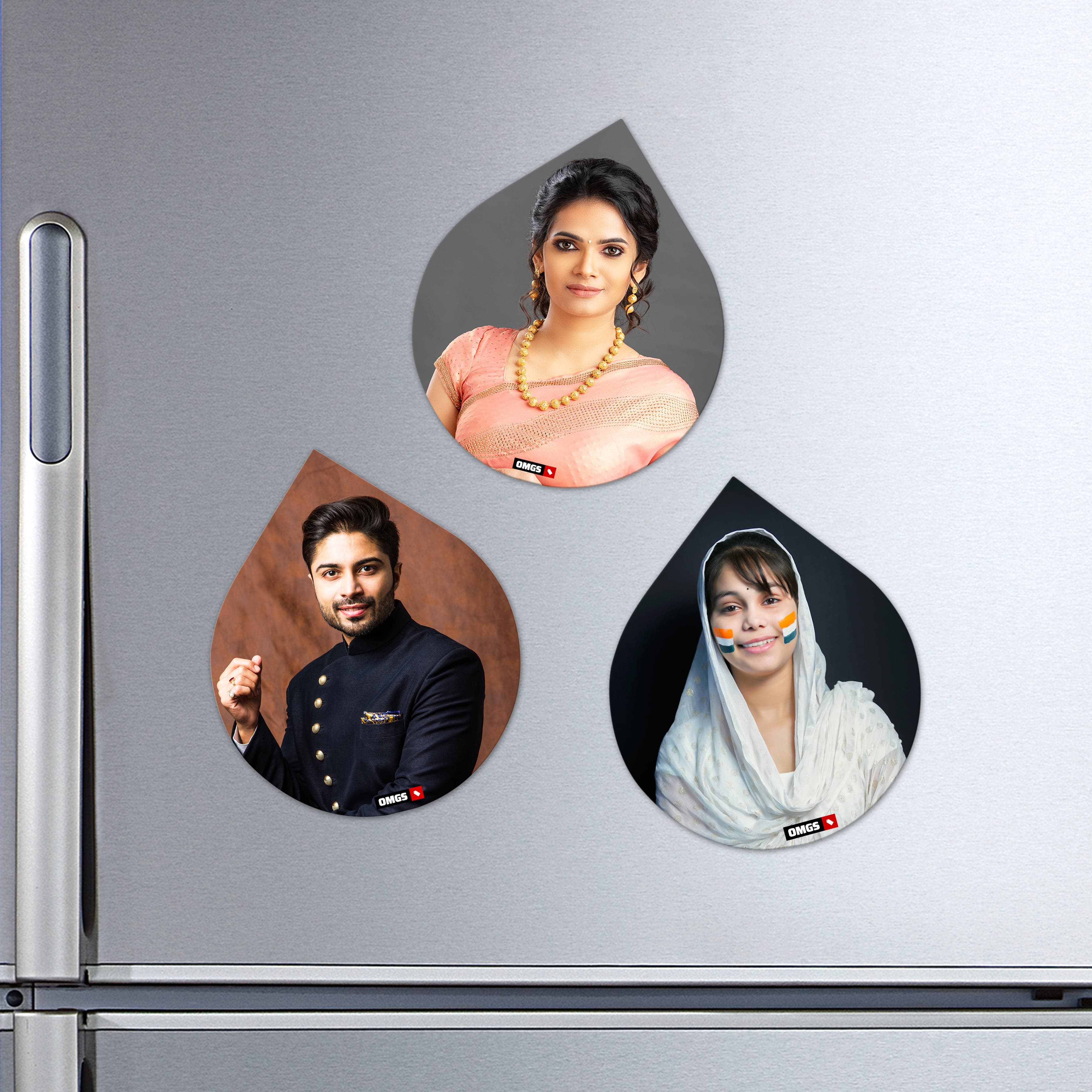 Ikonnic Acrylic Fridge Magnets Drop Shape - Image 1