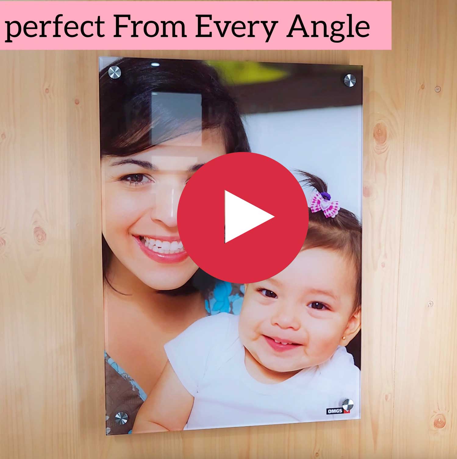4 Pics Acrylic Square Wall Photo Frame - Image 1